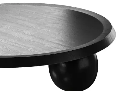 Maxine Elm Ball Coffee Table - Full Black 3D model