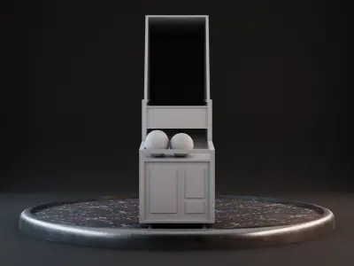 Hoops Basketball Arcade  Machine - PBR GameReady Low-poly 3D model