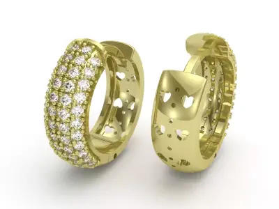 Earring bombe nailed diamond 3D print model