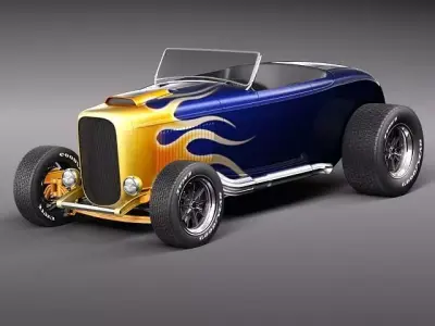 1932 HotRod Custom Roadster 3D model