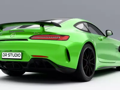 Mercedes-Benz AMG GT R 2017 Low-poly 3D model