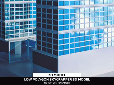 Low Polygon Skycrapper Free low-poly 3D model
