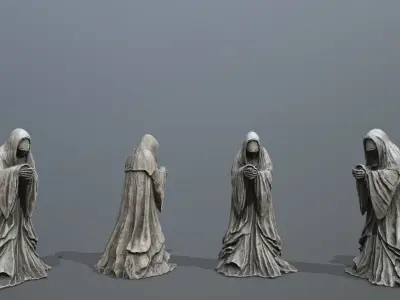 Ruin set Low-poly 3D model