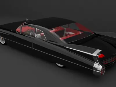 black classic car 3D model