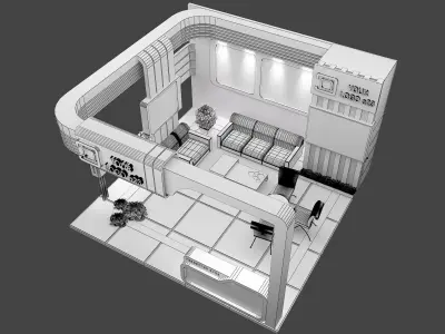 Booth Exhibition Stand a579b 3D model