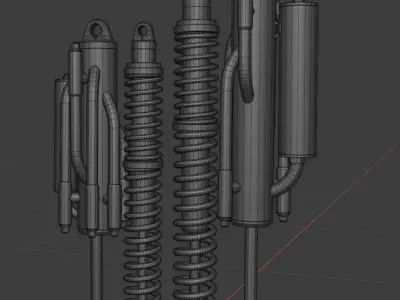 Trophy Truck Shock Package 3D model