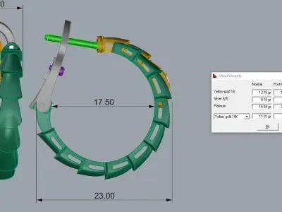 Bvlgari Snake Serpenti Earrings 3D print model