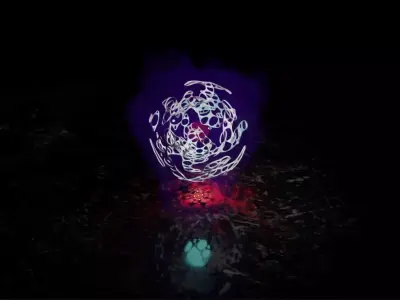 Animated alien ball Free 3D model
