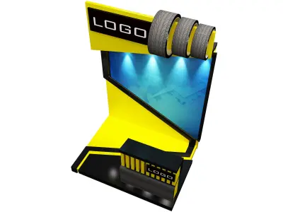 Booth Exhibition Stand a614 3D model