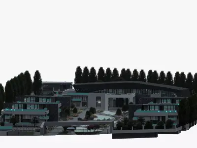 HILTON LYXURY VILLA EXTERIOR 3D model