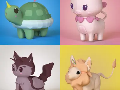 Adorable Animal Hybrid and Mythical Creature 3D Models 3D model
