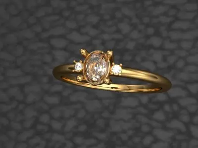 ANILLO PARA DAMA Free 3D print model