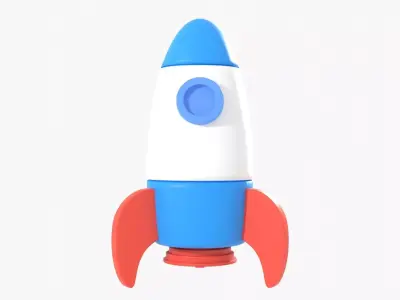 Rocket toy ship 3D model