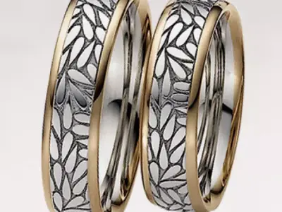 Wedding rings 002 3D print model