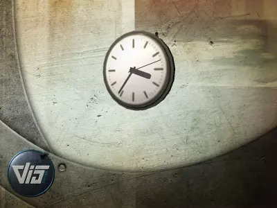 Wallclock clock Free low-poly 3D model