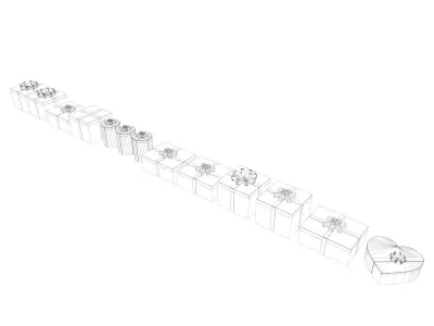 Gift Boxes Low-poly 3D model