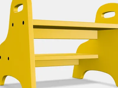TROGEN Childrens step stool Low-poly 3D model