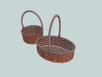 Wicker baskets 3D model