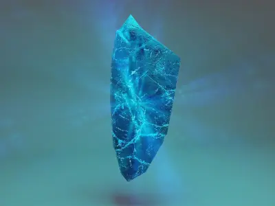 Ice Crystal Rune and Crystals Runes Low-poly 3D model