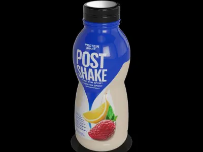 Food for sport Protein Shake Low-poly 3D model