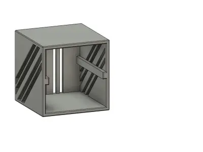 Deskor metal box with two sides 3D model