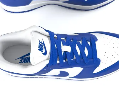 Nike Dunk Low varsity royal PBR Low-poly 3D model