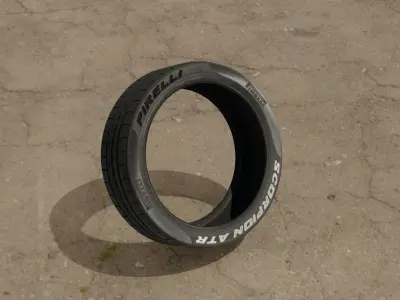 Tire complete texures and materials Low-poly 3D model