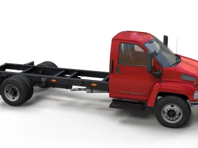 Industrial frame truck Low-poly 3D model