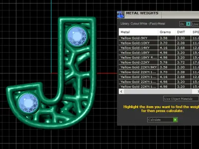 SIMPLE ALPHABET J PENDANT 3D PRINTABLE MODEL  3D print model