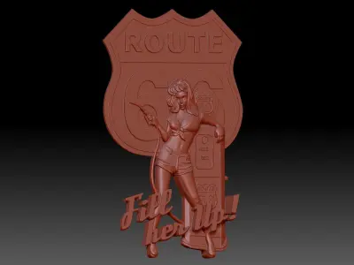 Route 3D print model