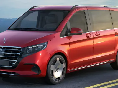 Mercedes Benz V-class 2024 exclusive line 3D model