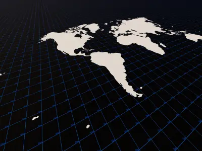 World Map Free low-poly 3D model