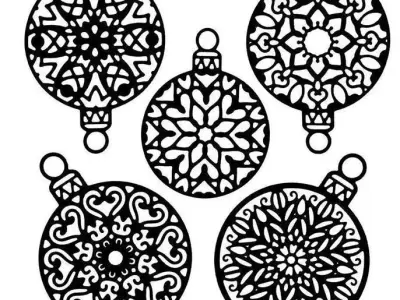 Christmas Ornament - Pendant - Christmas Tree Set 3D print model