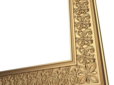 Classic Frame and Mirror 081 Low-poly 3D model