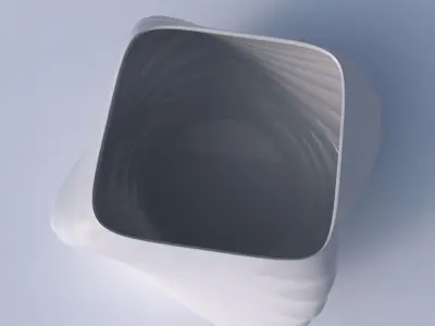 Bowl helix with curved horizontal sections 3D print model