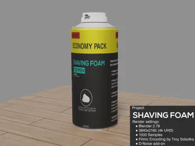 Shaving cream Free low-poly 3D model