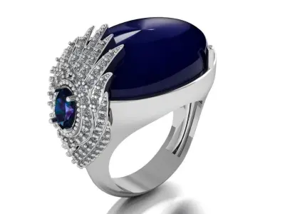 women ring 3D print model