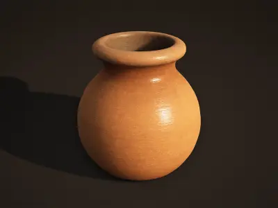 Vase Game Ready clay Low-poly 3D model