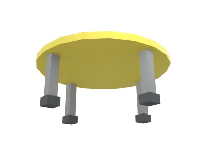 Trampoline v1 005 Low-poly 3D model