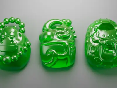 kungfu panda pendants 3D model