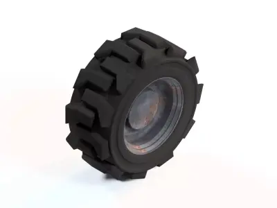 TRACTOR WHEEL OPERATION Low-poly 3D model