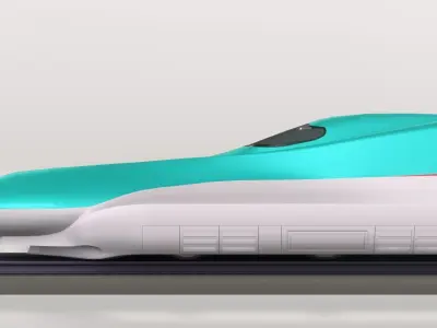 Japan Shinkansen E5 High-speed Bullet Train Low-poly 3D model