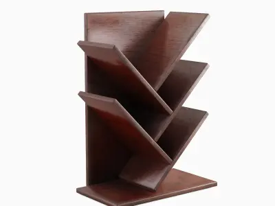 Small Bookshelf 02 Low-poly 3D model