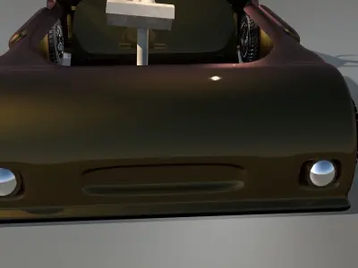 Game Car 3d Model Style Seven  Low-poly 3D model