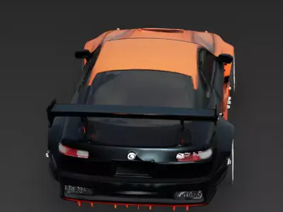 Modified JDM Drift Car 3D Model Low-poly 3D model