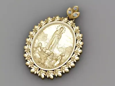 Guadalupe Our Lady Pendant 3D print model 3D print model