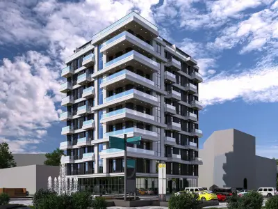 10-story apartment 3D model in 3D Max file format 3D model