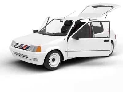 Peugeot 205 Rallye 1 3 1991 HQ 3d model 3D model