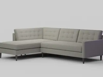 Drake Mid Century Sectional Set 3D model