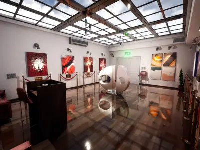 Art Gallery  Furniture Package  80 Variations Low-poly 3D model